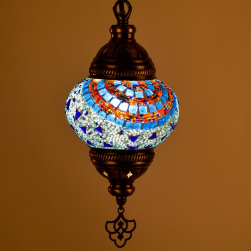 Authentic Single Ceiling Pendant Chandelier Mosaic Lamp